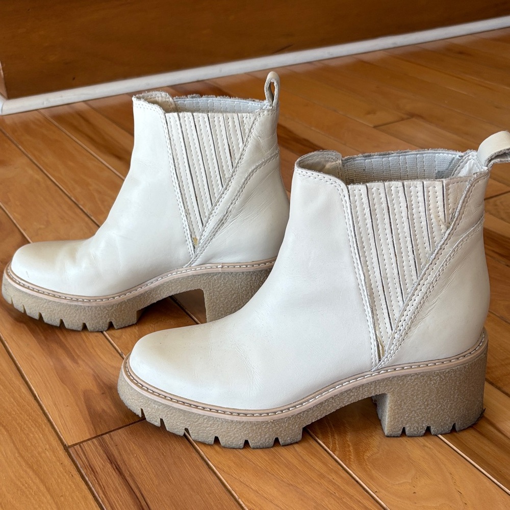 Dolce Vita Cream Ankle Booties